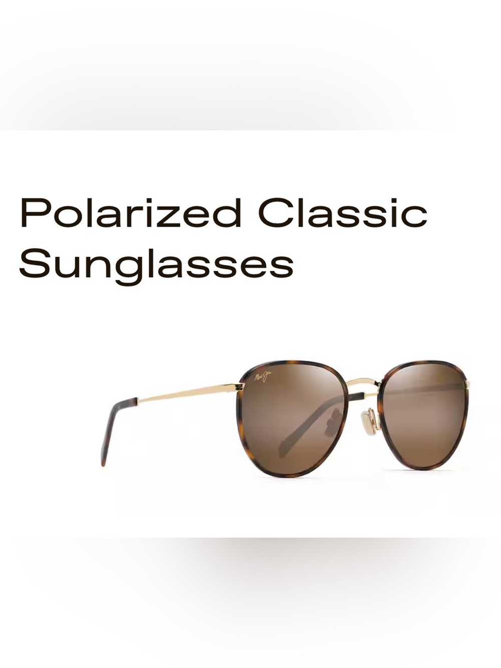 Maui Jim NONI Polarized Tortoise Frame Sunglasses Medium Brown Gold